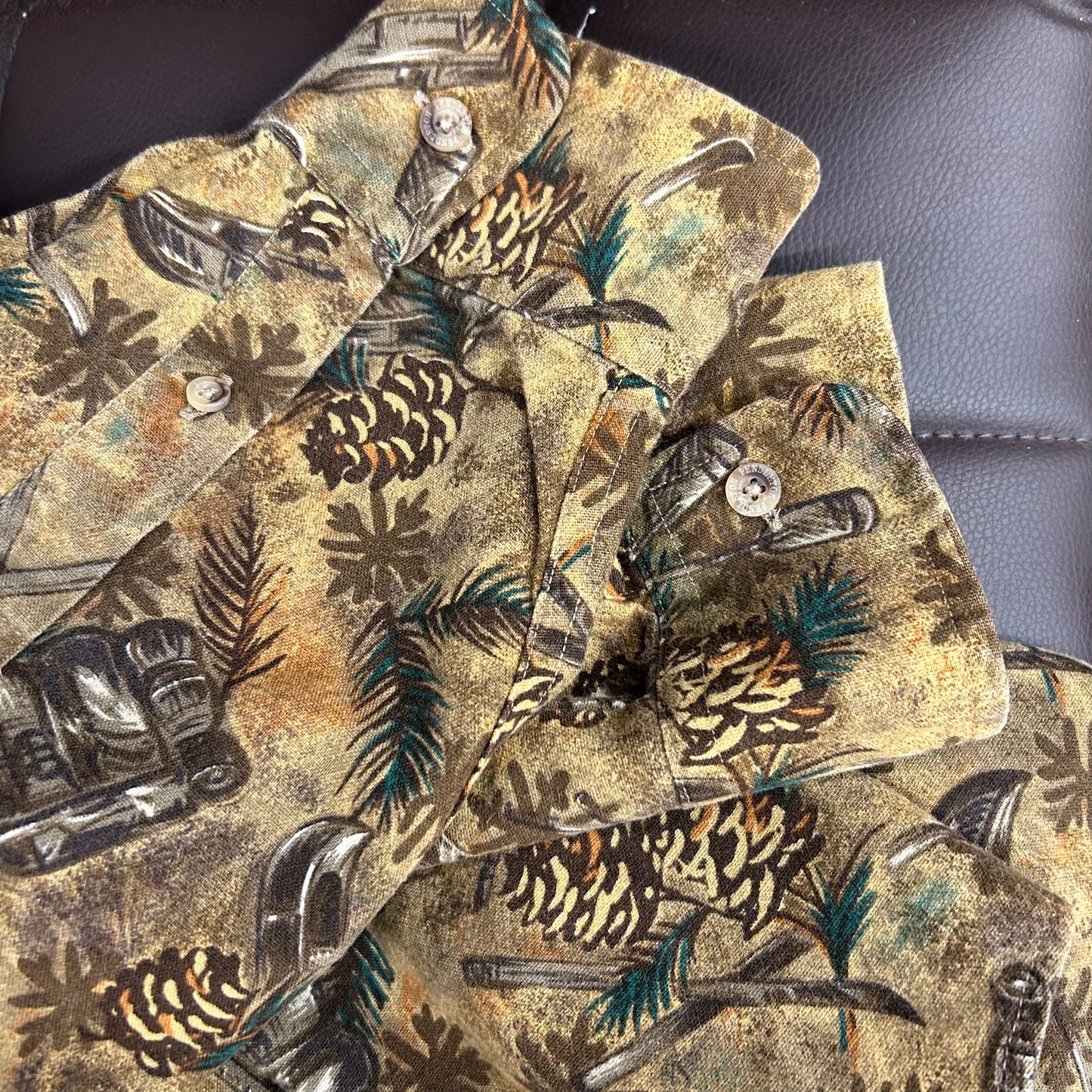 【USED】90’s PENDLETON 総柄コットンシャツ 微起毛 サイズXL