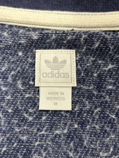 【USED】REMAKE adidas スウェットジャージ トップス　ネイビー　サイズM