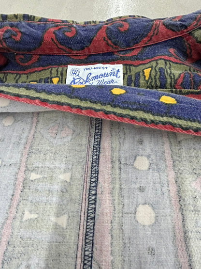 【USED】80’s－90’s　ROCKMOUNT　ロックマウント　AZTEC NATIVE柄　ウエスタンシャツ