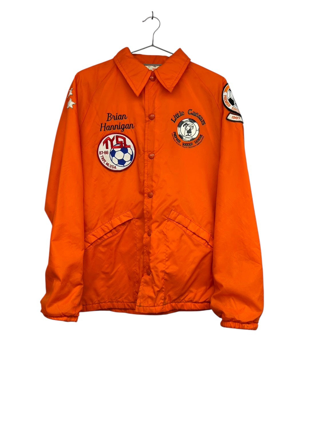 【USED】70～80's　King Louie PRO FIT　ワッペンナイロンブルゾン　LITTLE CAESARS PREMIER SOCCER LEAGUE　裏地付き