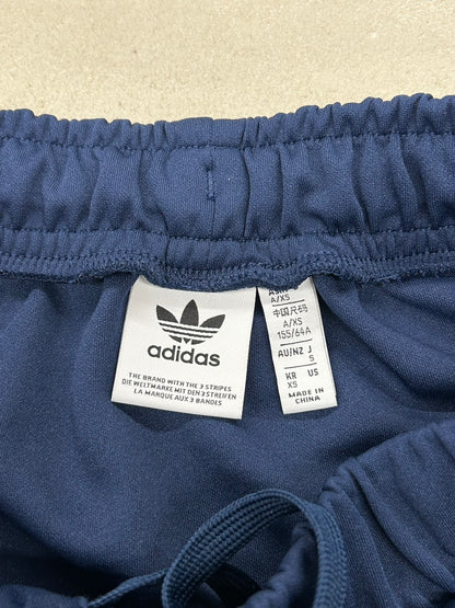 【USED】REMAKE adidas ジャージ フレア ロングスカート　フレアスカート　脇レース　ネイビー　サイズXS