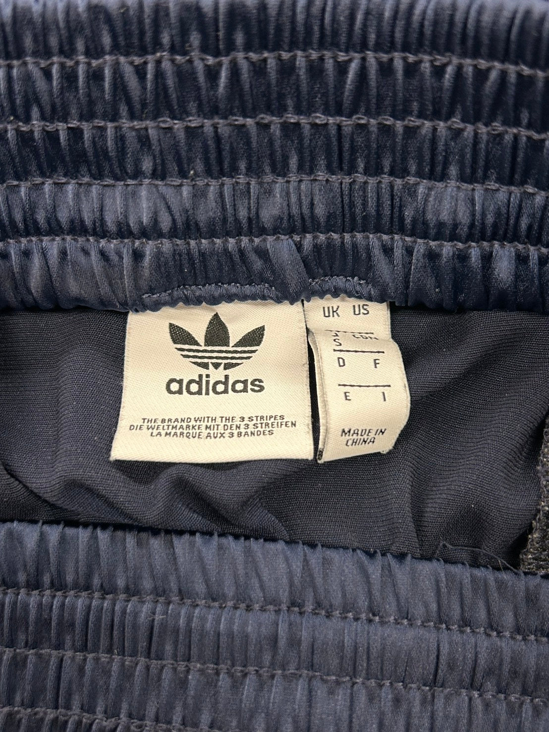 【USED】REMAKE adidas フレア ロングスカート　フレアスカート　脇フリル　ネイビー　サイズS