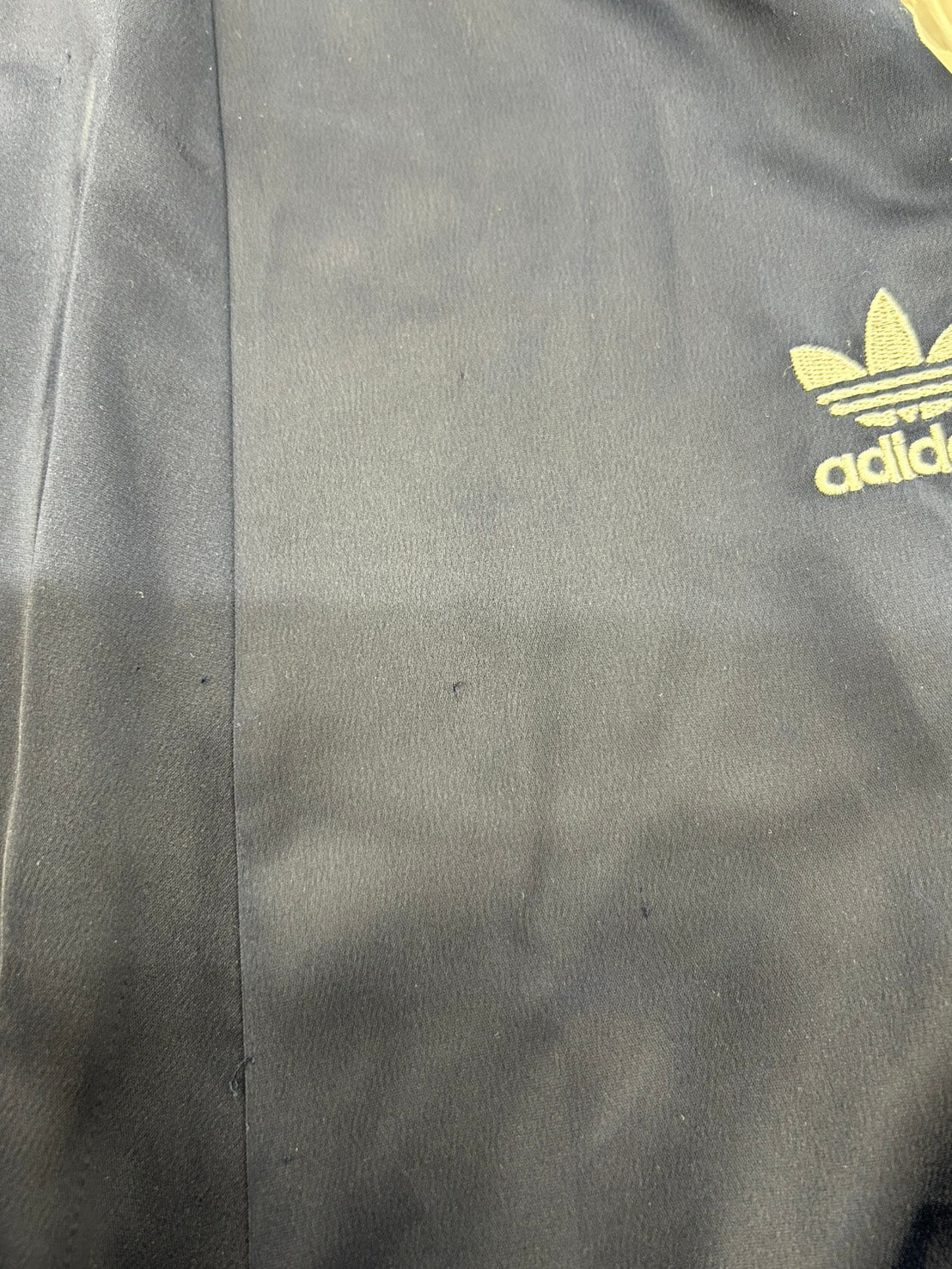 【USED】REMAKE adidas フレア ロングスカート　フレアスカート　脇フリル　ネイビー　サイズS