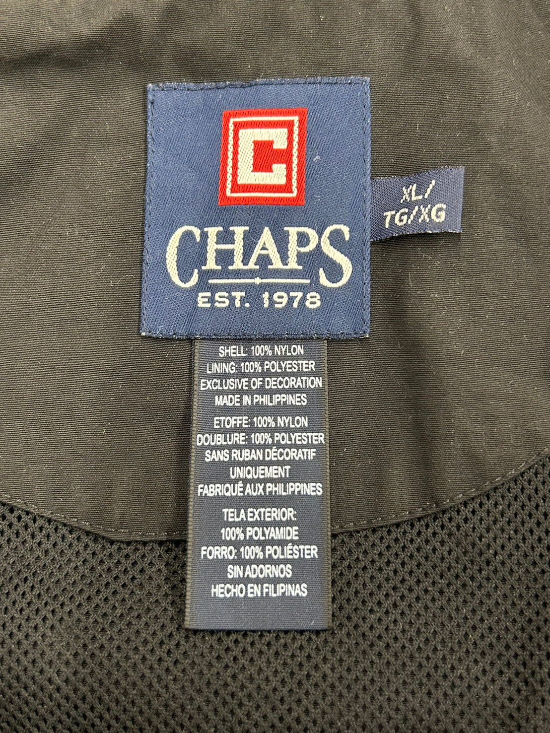 【USED】CHAPS チャップス プルオーバー型　ウインドブレーカー アノラック　サイズ：XL　Ralph Lauren　ラルフローレン