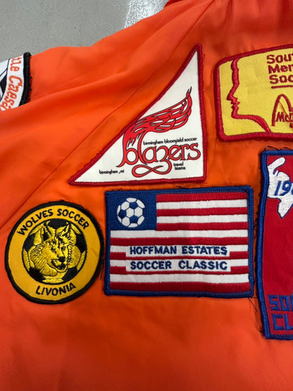 【USED】70～80's　King Louie PRO FIT　ワッペンナイロンブルゾン　LITTLE CAESARS PREMIER SOCCER LEAGUE　裏地付き