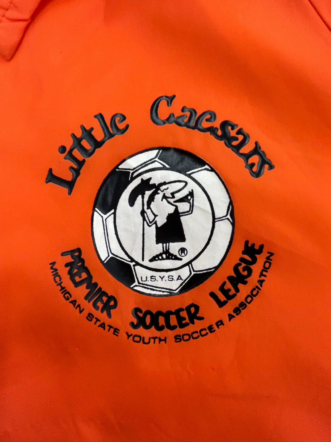 【USED】70～80's　King Louie PRO FIT　ワッペンナイロンブルゾン　LITTLE CAESARS PREMIER SOCCER LEAGUE　裏地付き