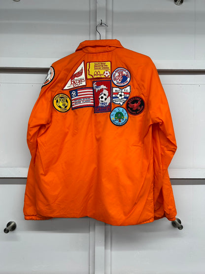 【USED】70～80's　King Louie PRO FIT　ワッペンナイロンブルゾン　LITTLE CAESARS PREMIER SOCCER LEAGUE　裏地付き