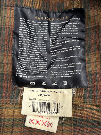 【USED】Barbour INTERNATIONAL バブアー インターナショナル オイルドジャケット ワックス　C36／91cm