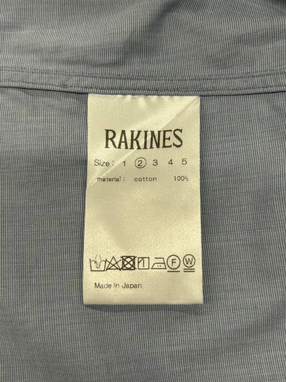 【新品未使用】RAKINES KJ poplin type3 / Band collar shirt ラキネス ポプリン タイプ3 バンドカラー シャツ MADE IN JAPAN サイズ2 定価¥31,900