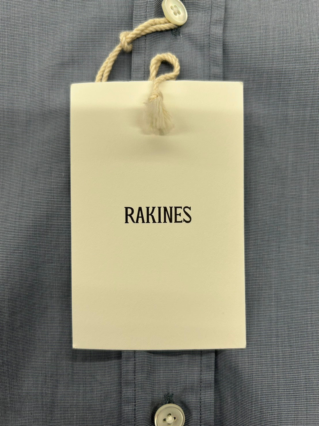 【新品未使用】RAKINES KJ poplin type3 / Band collar shirt ラキネス ポプリン タイプ3 バンドカラー シャツ MADE IN JAPAN サイズ2 定価¥31,900