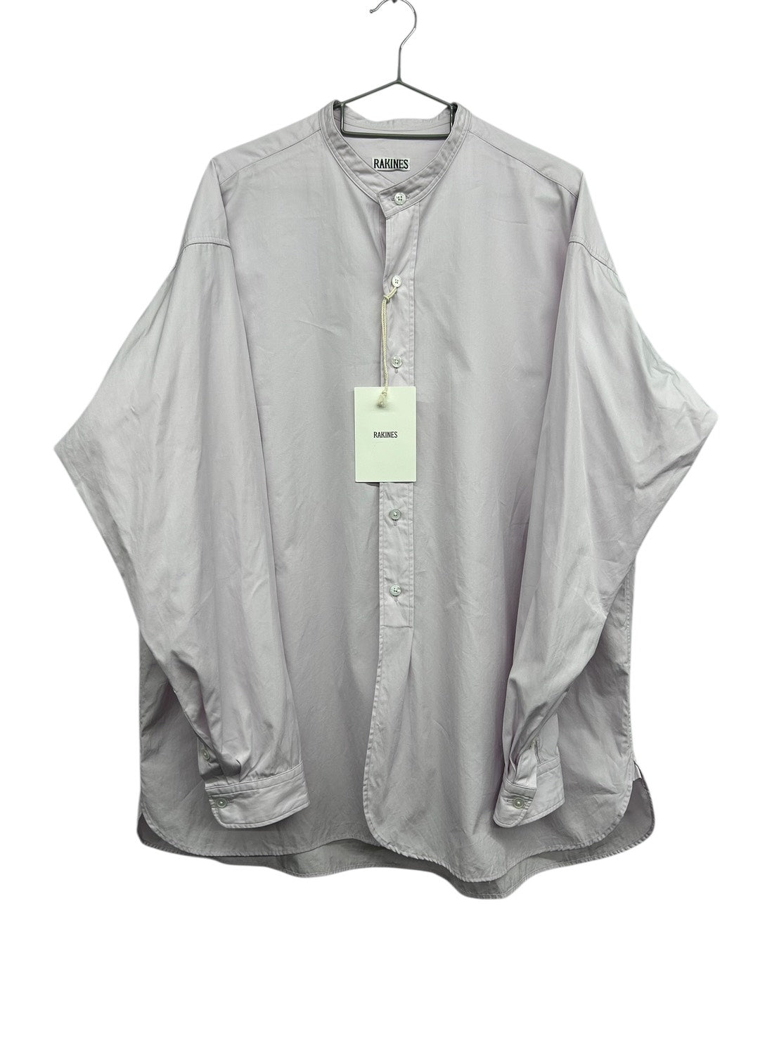 【新品未使用】RAKINES KJ poplin type3 / Band collar shirt ラキネス ポプリン タイプ3 バンドカラー シャツ MADE IN JAPAN サイズ3 定価¥31,900