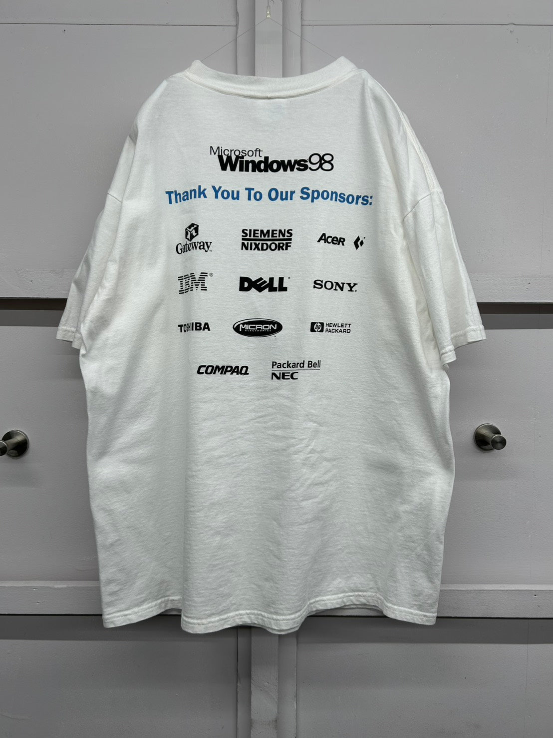 【USED】Microsoft Windows 98 Sponsors Tシャツ