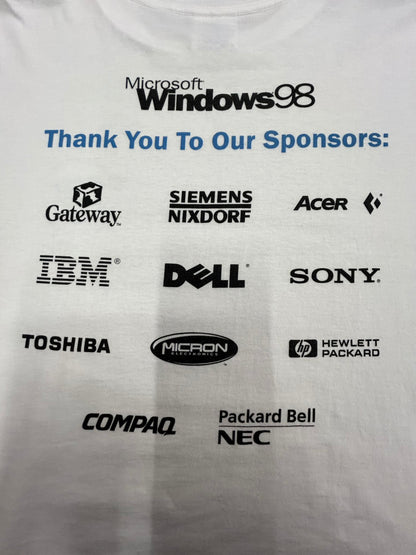 【USED】Microsoft Windows 98 Sponsors Tシャツ