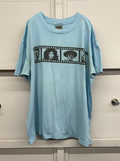 【USED】90s' WJZY（チャンネル46） Blue Film Tシャツ