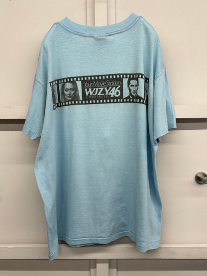 【USED】90s' WJZY（チャンネル46） Blue Film Tシャツ