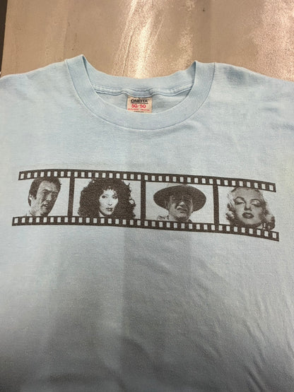 【USED】90s' WJZY（チャンネル46） Blue Film Tシャツ
