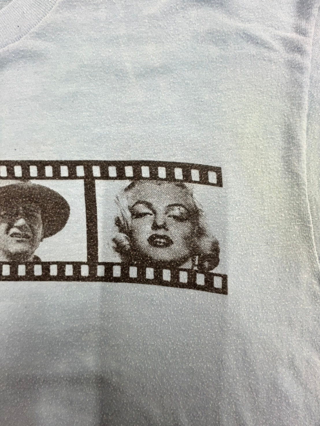 【USED】90s' WJZY（チャンネル46） Blue Film Tシャツ