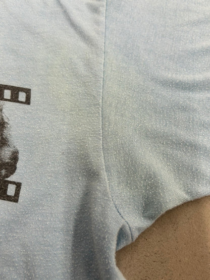 【USED】90s' WJZY（チャンネル46） Blue Film Tシャツ
