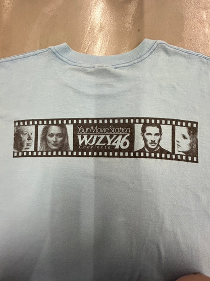 【USED】90s' WJZY（チャンネル46） Blue Film Tシャツ