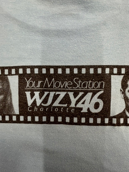 【USED】90s' WJZY（チャンネル46） Blue Film Tシャツ