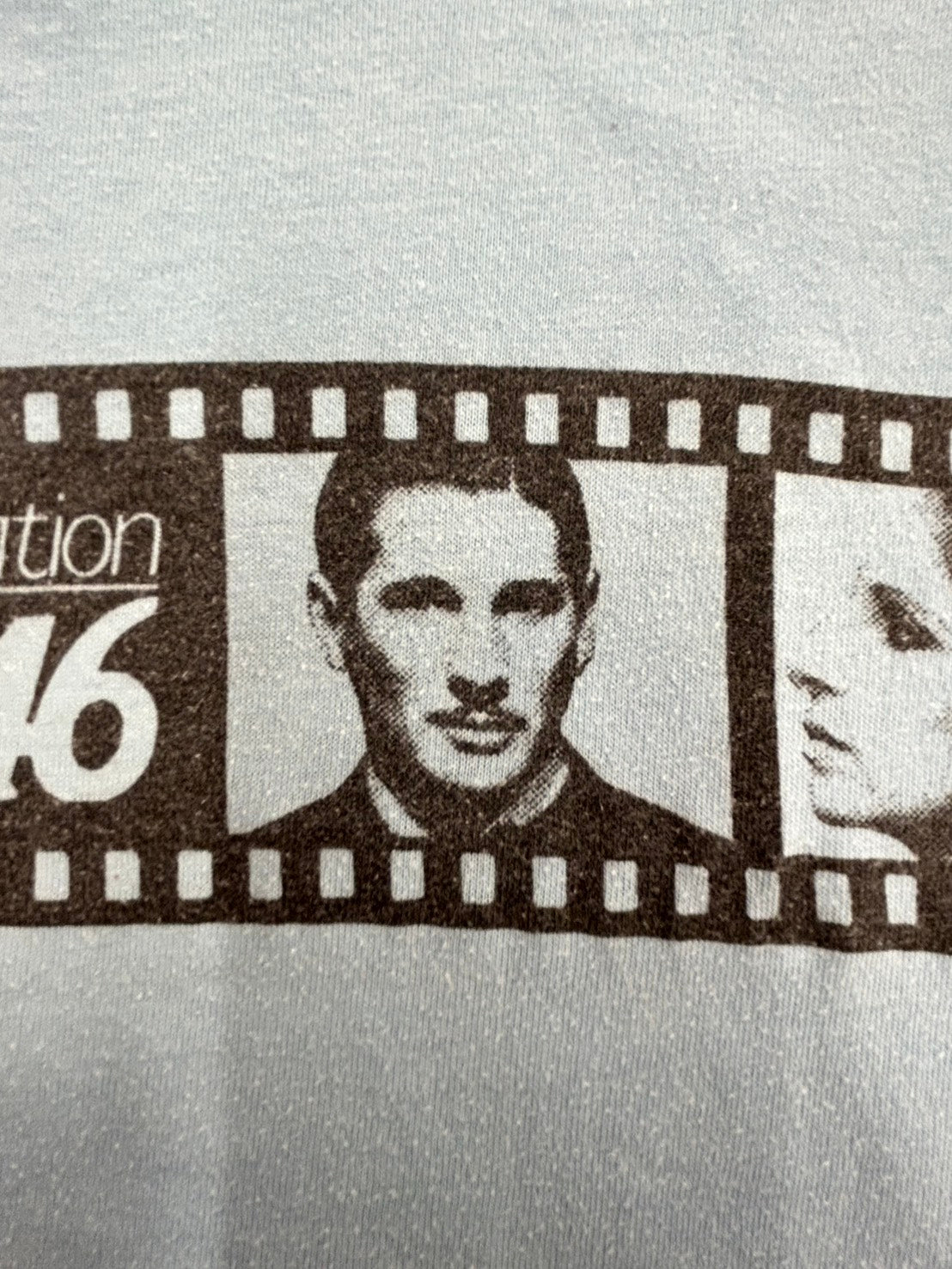 【USED】90s' WJZY（チャンネル46） Blue Film Tシャツ