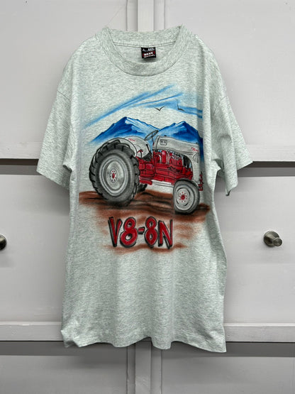 【USED】90s' 『Ford 8N』エアブラシアート Tシャツ