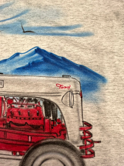 【USED】90s' 『Ford 8N』エアブラシアート Tシャツ