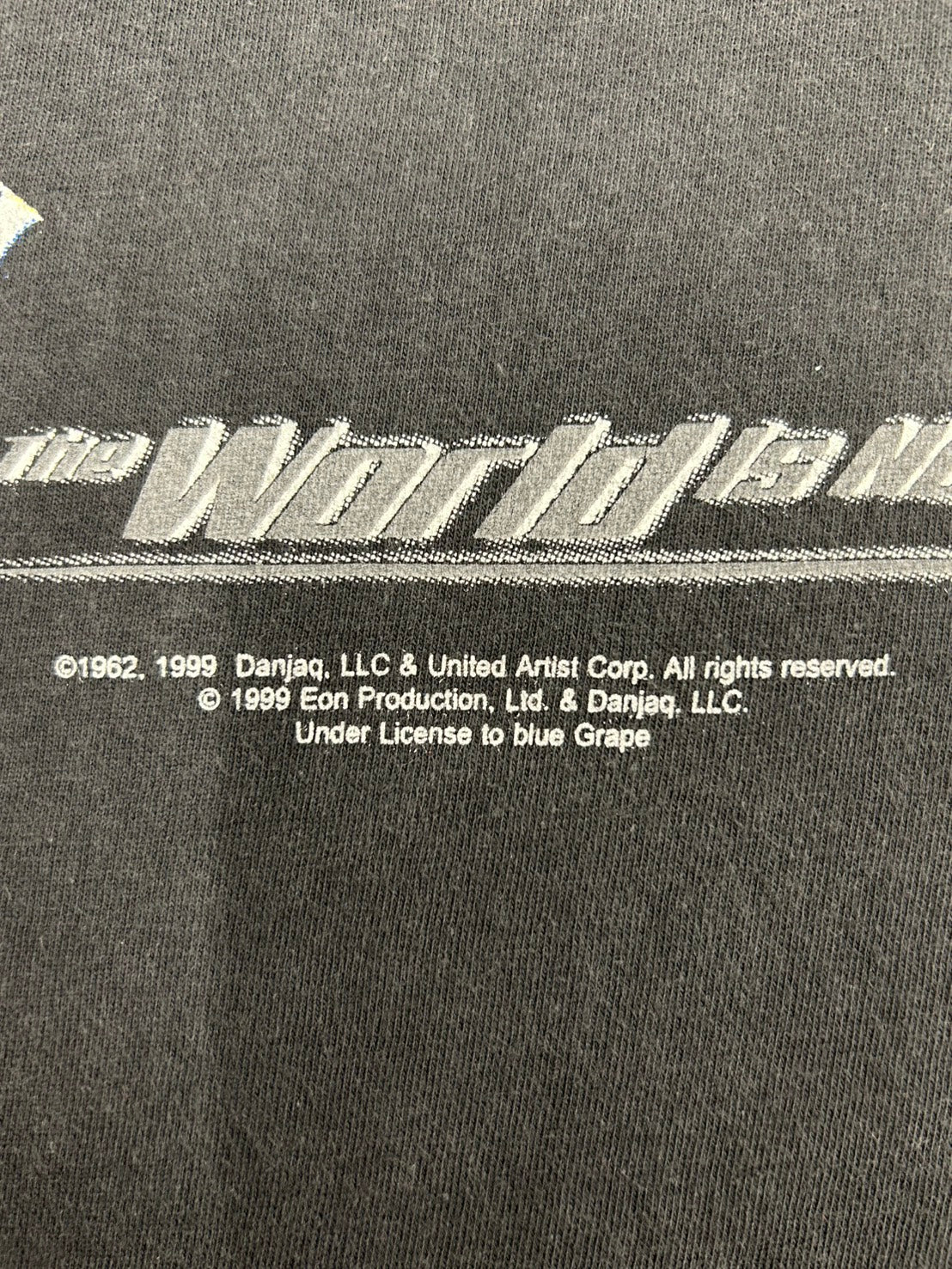 【USED】90s' 007（ワールド・イズ・ノット・イナフ）プロモーション　Tシャツ