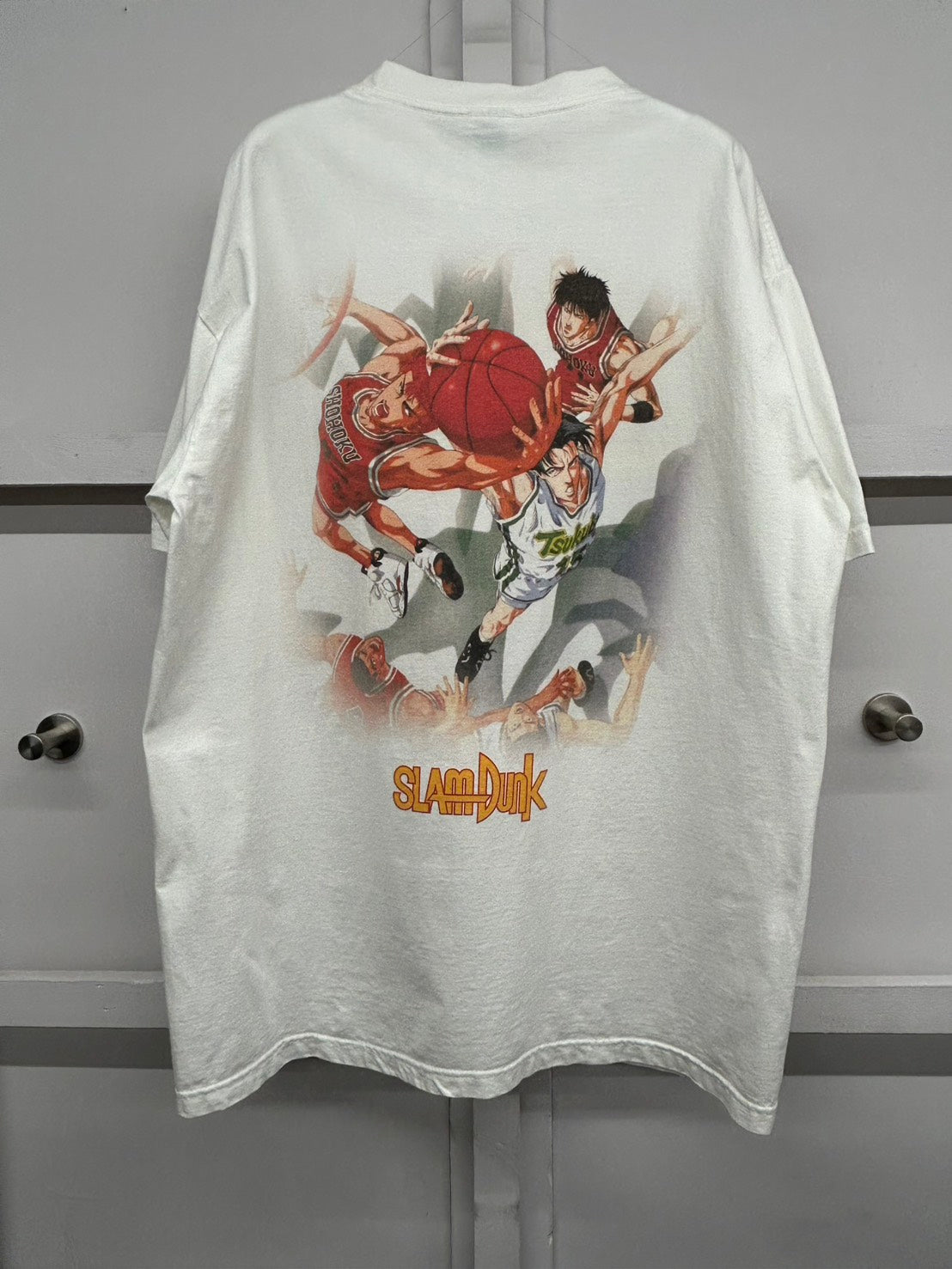 【USED】SLAM DUNK スラムダンク 湘北高校 スタメン5人衆 BOOTLEG Tシャツ
