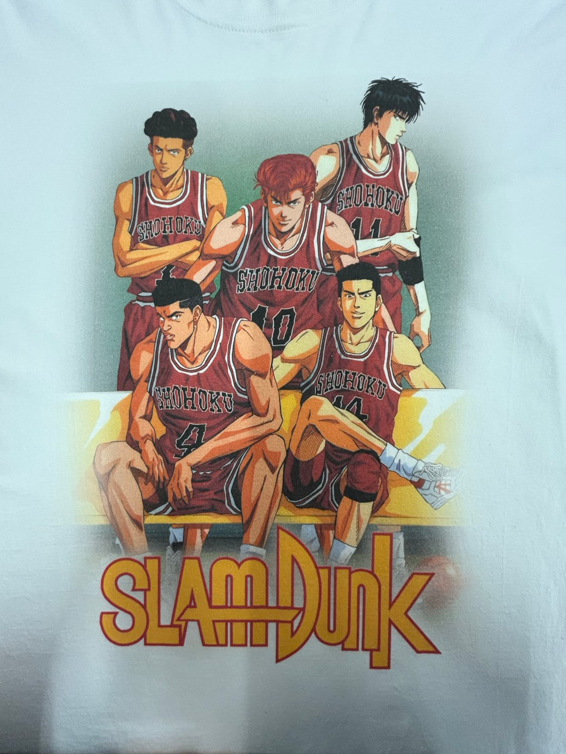 【USED】SLAM DUNK スラムダンク 湘北高校 スタメン5人衆 BOOTLEG Tシャツ