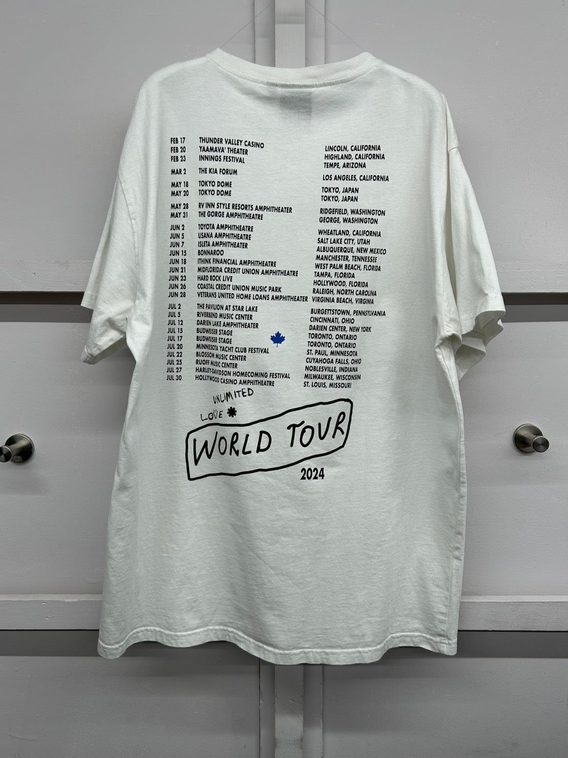 【USED】'24 Red Hot Chili Peppers 「Unlimited Love」WORLD TOUR 2024 Tシャツ