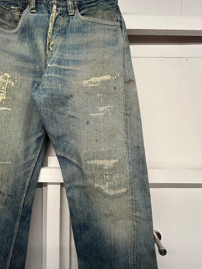 大戦モデル 40s'LEVI'S S501xx デニムパンツ　皮パッチ 月桂樹ボタン W31 L31