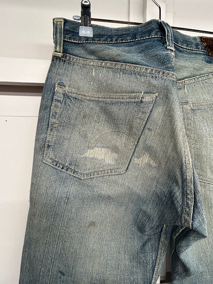 大戦モデル 40s'LEVI'S S501xx デニムパンツ　皮パッチ 月桂樹ボタン W31 L31