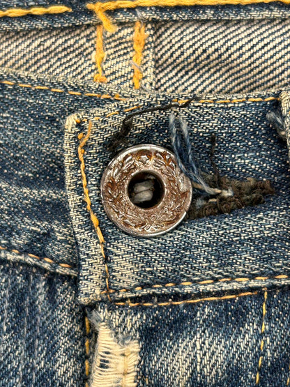 大戦モデル 40s'LEVI'S S501xx デニムパンツ　皮パッチ 月桂樹ボタン W31 L31