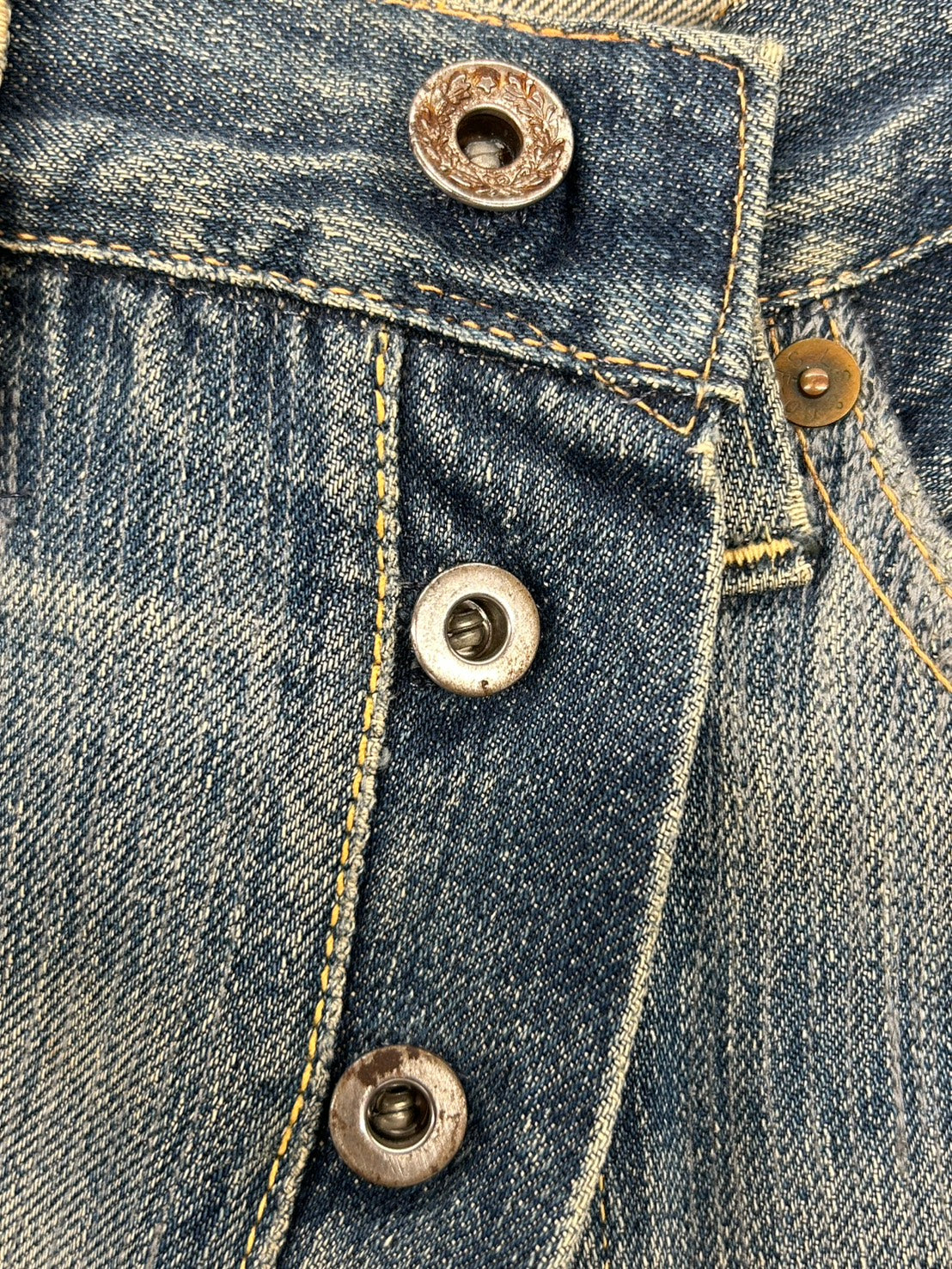 大戦モデル 40s'LEVI'S S501xx デニムパンツ　皮パッチ 月桂樹ボタン W31 L31