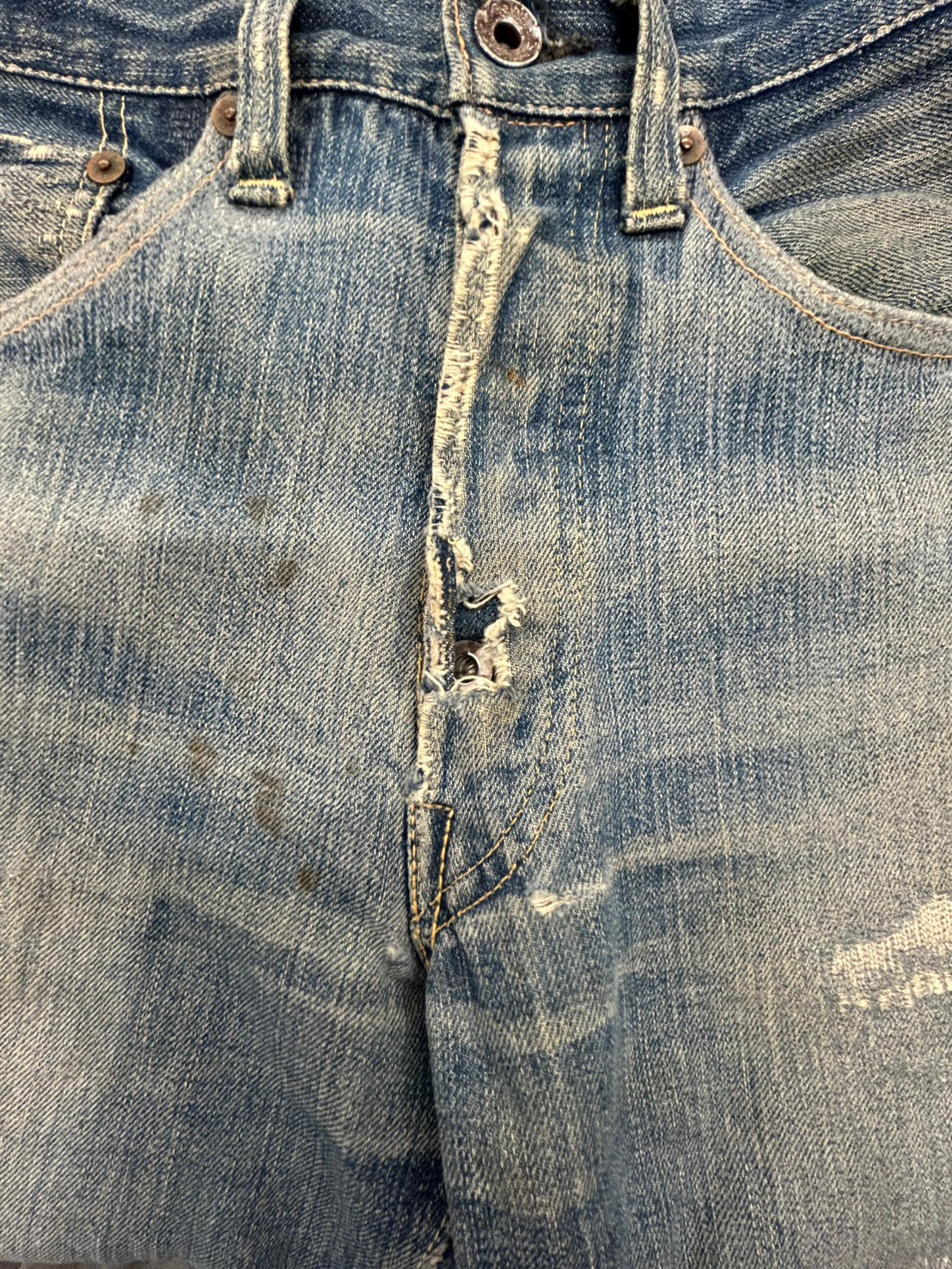 大戦モデル 40s'LEVI'S S501xx デニムパンツ　皮パッチ 月桂樹ボタン W31 L31