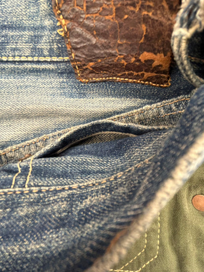 大戦モデル 40s'LEVI'S S501xx デニムパンツ　皮パッチ 月桂樹ボタン W31 L31