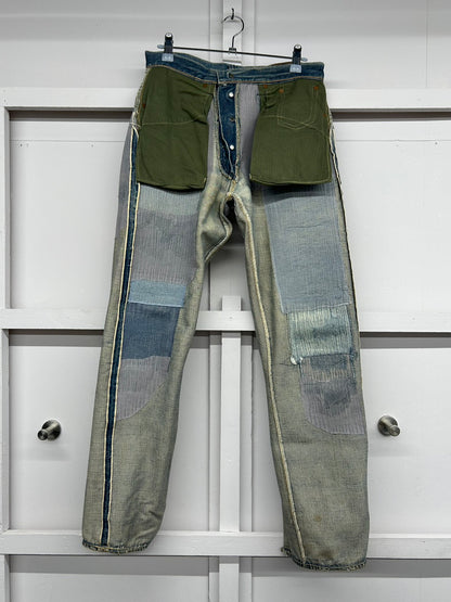 大戦モデル 40s'LEVI'S S501xx デニムパンツ　皮パッチ 月桂樹ボタン W31 L31