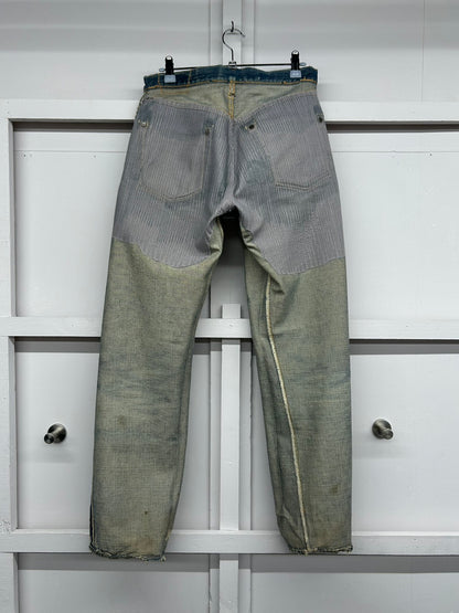 大戦モデル 40s'LEVI'S S501xx デニムパンツ　皮パッチ 月桂樹ボタン W31 L31