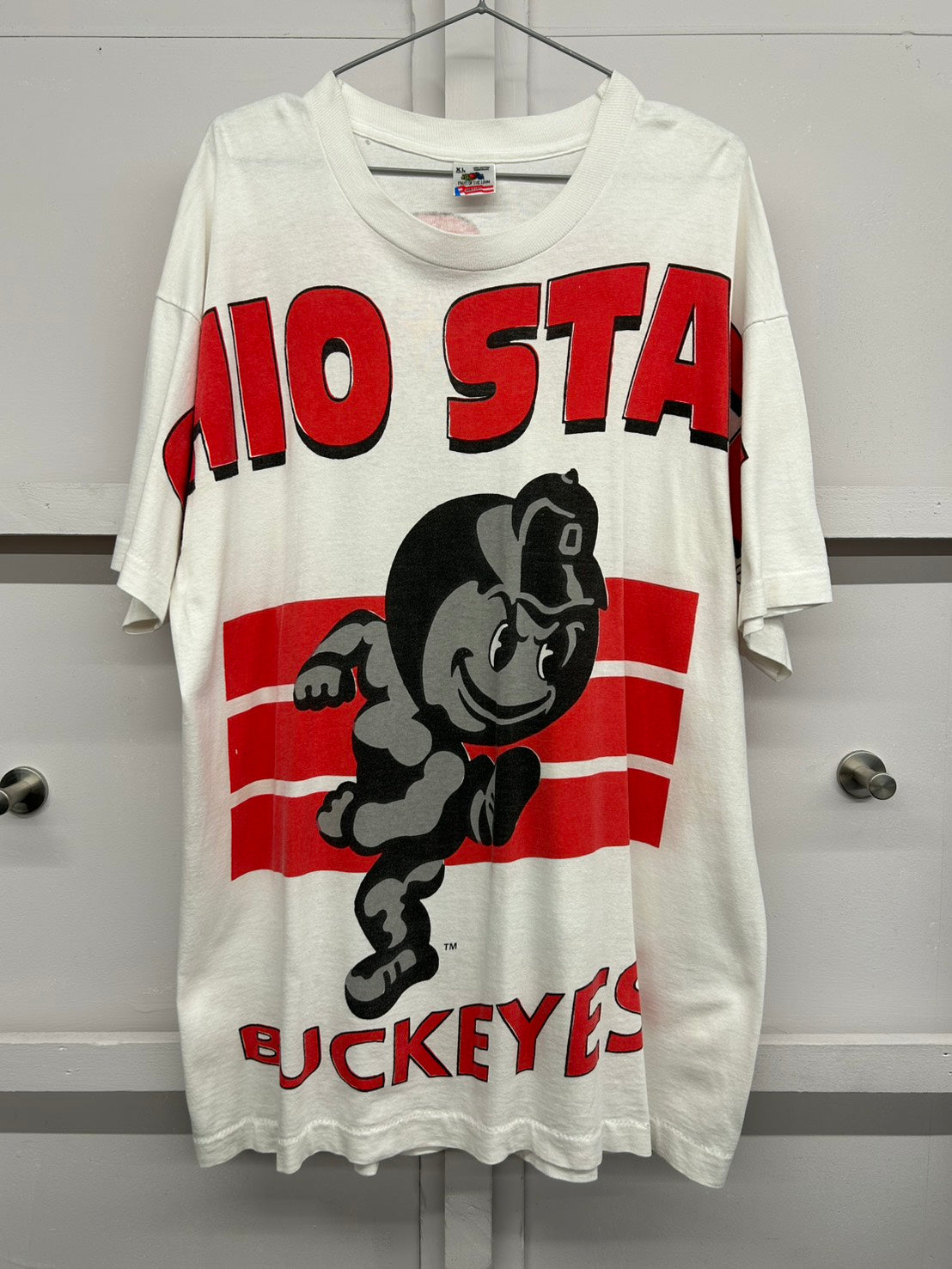 【USED】90s' OHIO STATE BUCKEYES カレッジ Tシャツ
