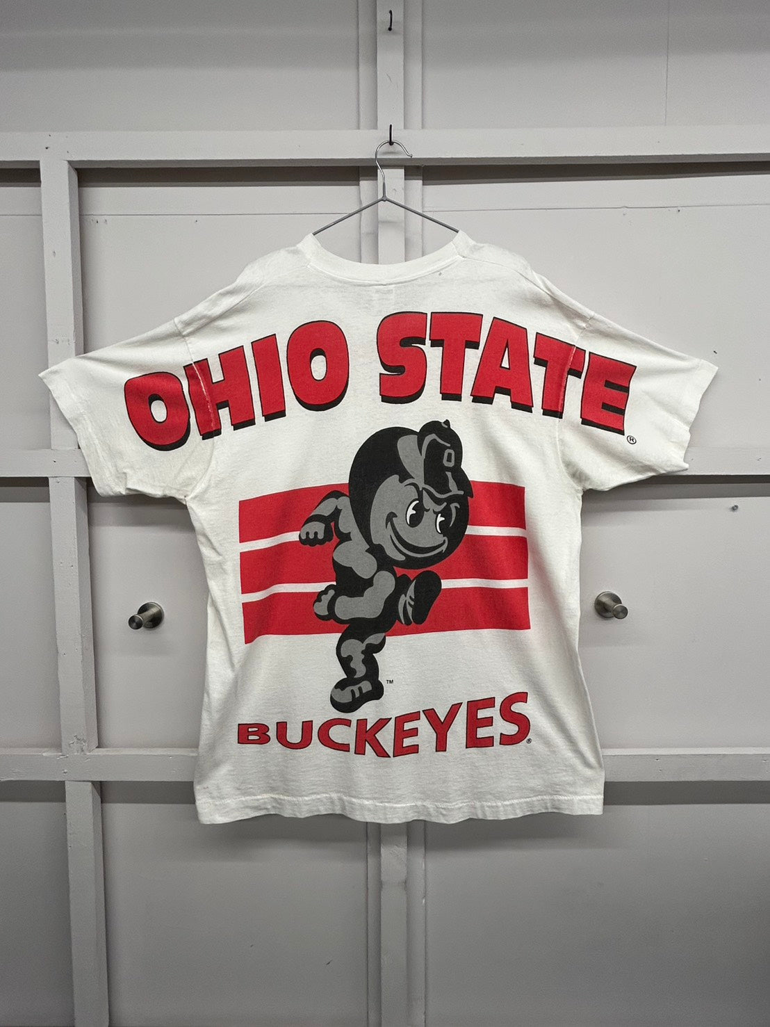 【USED】90s' OHIO STATE BUCKEYES カレッジ Tシャツ