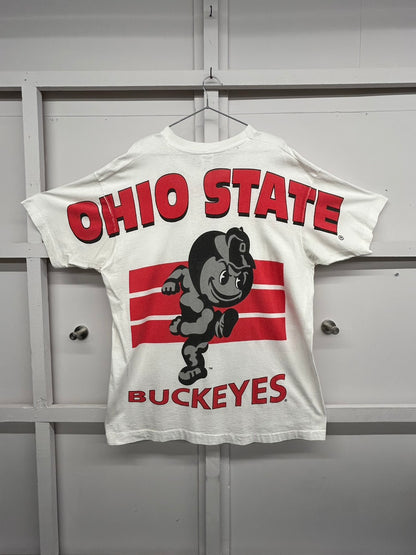 【USED】90s' OHIO STATE BUCKEYES カレッジ Tシャツ