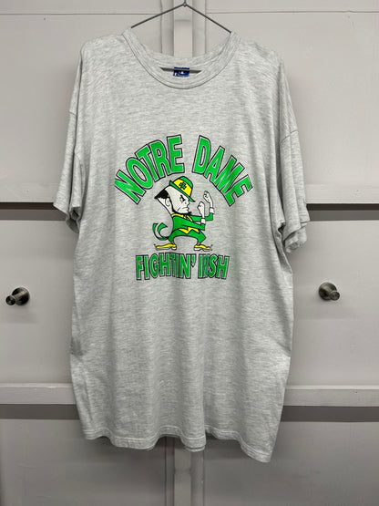 【USED】90s' Champion製 University of Notre Dame FIGHTIN' IRISH カレッジ Tシャツ