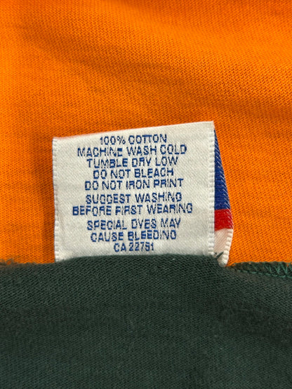 【USED】90s' University of MIAMI HURRICANES カレッジ フード付Tシャツ