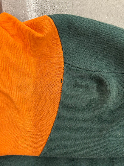 【USED】90s' University of MIAMI HURRICANES カレッジ フード付Tシャツ