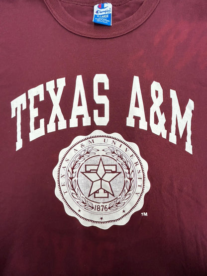 【USED】90s' Champion製 TEXAS A&M University カレッジ Tシャツ