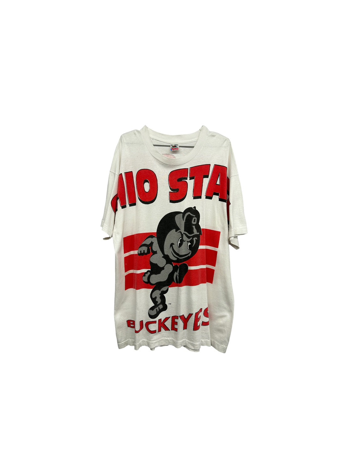 【USED】90s' OHIO STATE BUCKEYES カレッジ Tシャツ
