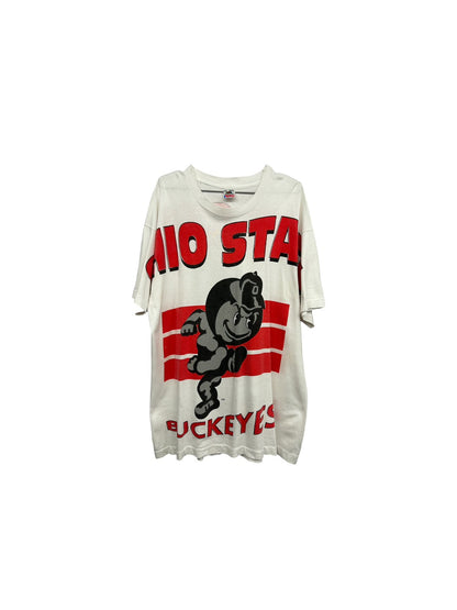 【USED】90s' OHIO STATE BUCKEYES カレッジ Tシャツ